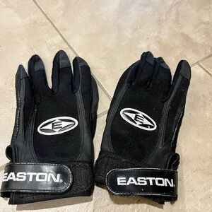 Easton Black Training Batting Gloves with White Logo
